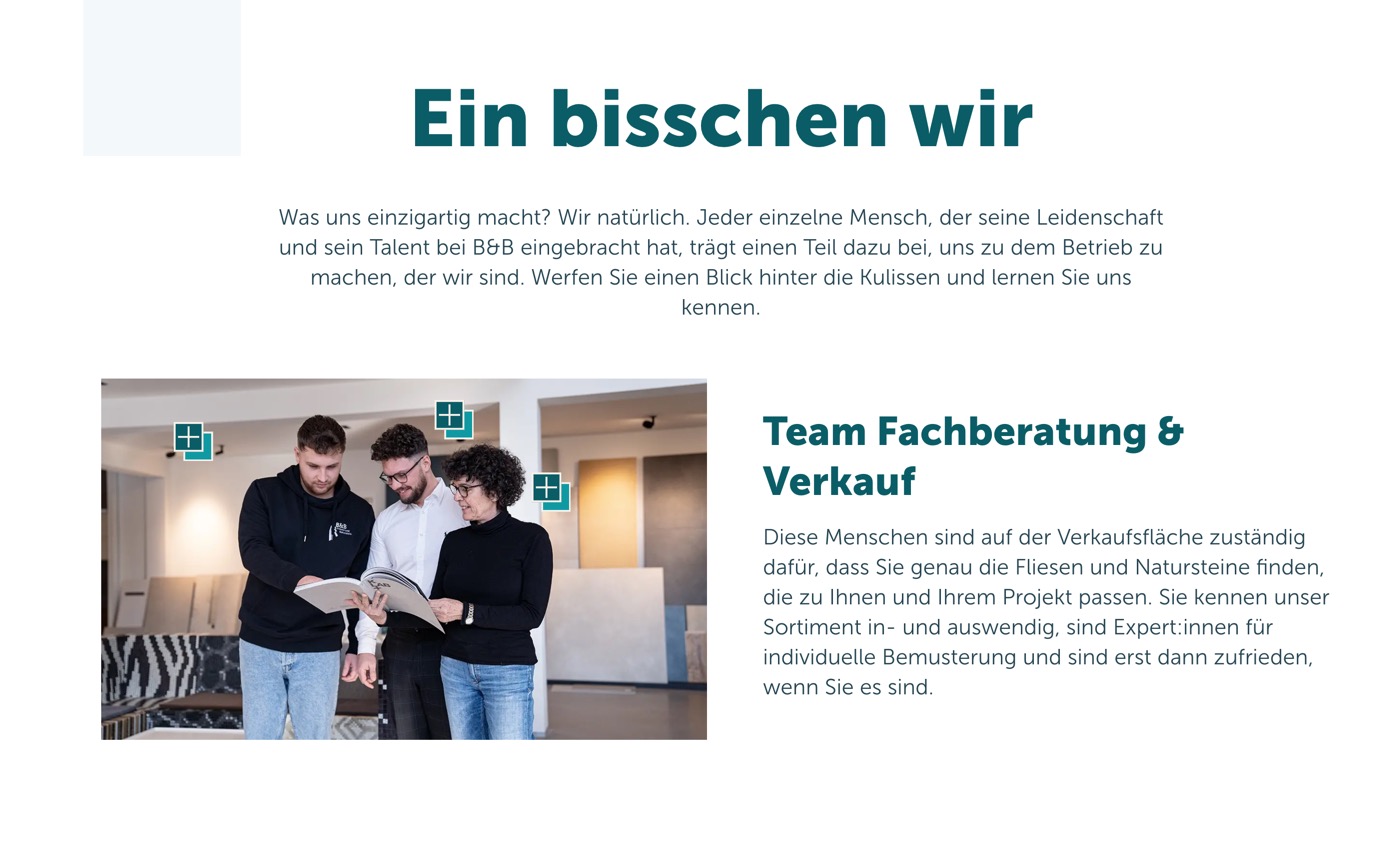 Ausschnitt 3 von 4 der Website von B&B Fliesen & Naturstein, Freiburg im Breisgau