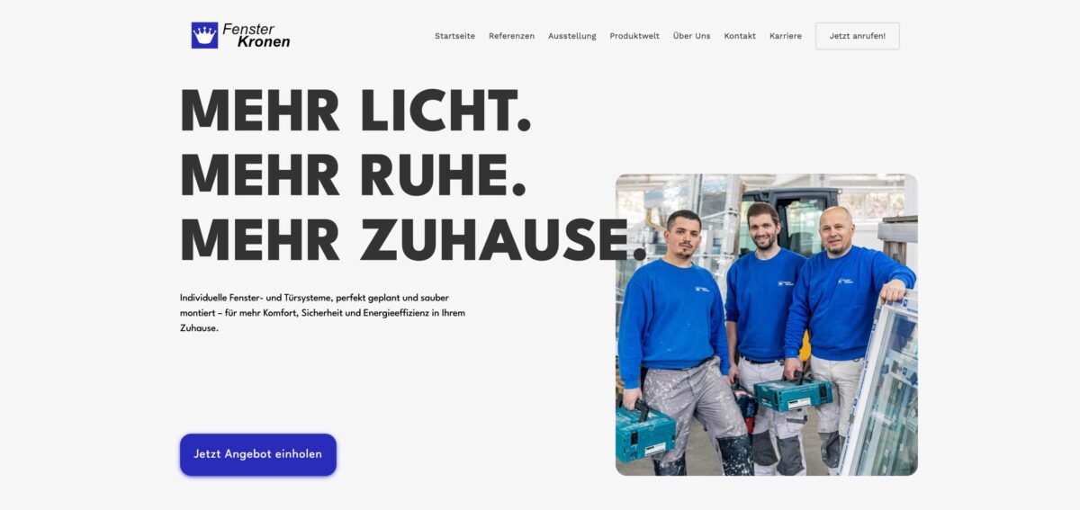 Screenshot der Website