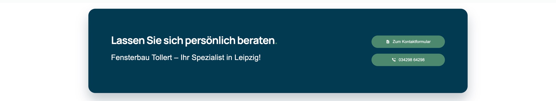 Ausschnitt 5 von 5 der Website von Fensterbau Tollert, Leipzig