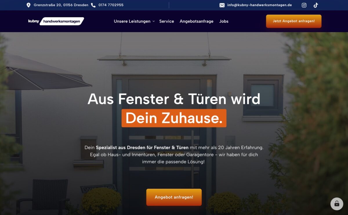 Screenshot der Website