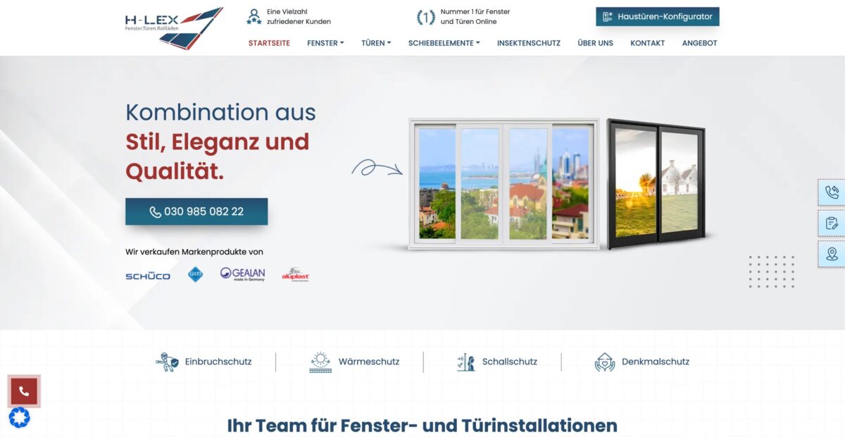 Screenshot der Website