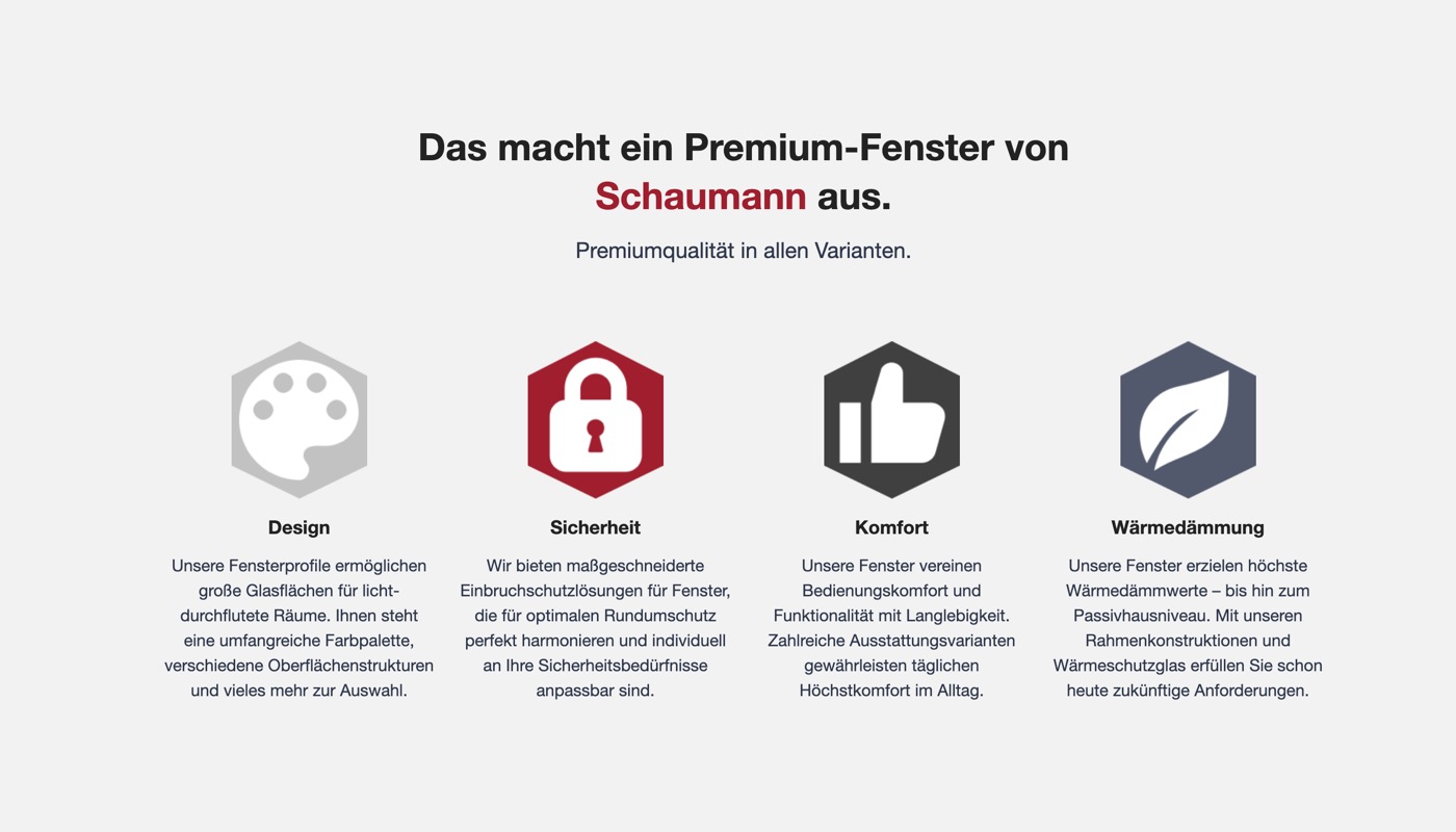 Ausschnitt 4 von 6 der Website von Schaumann, Kreis Unna