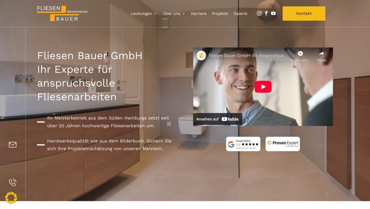 Screenshot der Website
