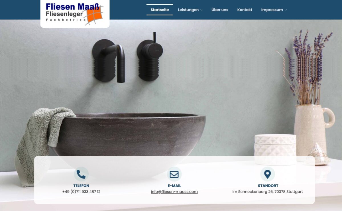 Screenshot der Website