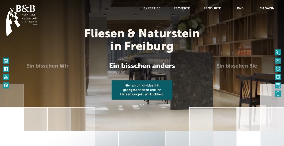 Screenshot der Website