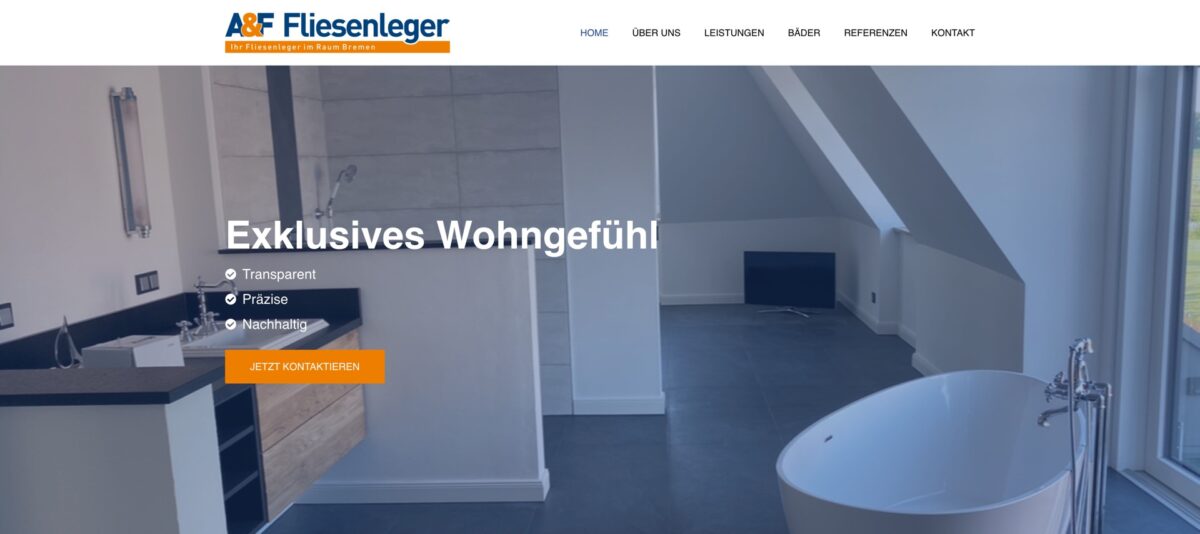 Screenshot der Website