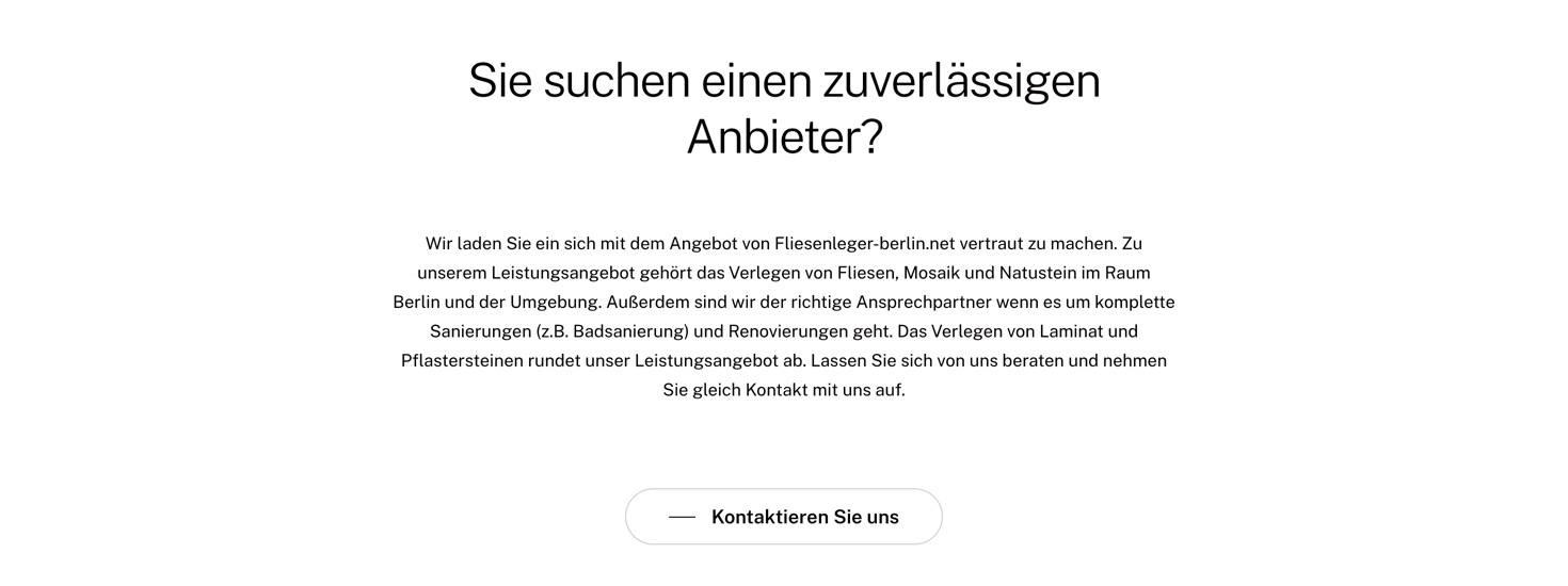 Ausschnitt 5 von 5 der Website von Fliesenleger-Berlin.net, Berlin