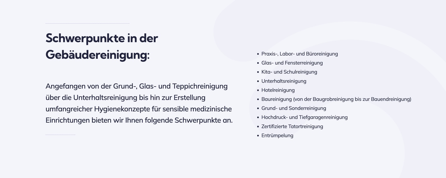 Ausschnitt 4 von 6 der Website von GRH Gebäudereinigung Hamburg, Hamburg