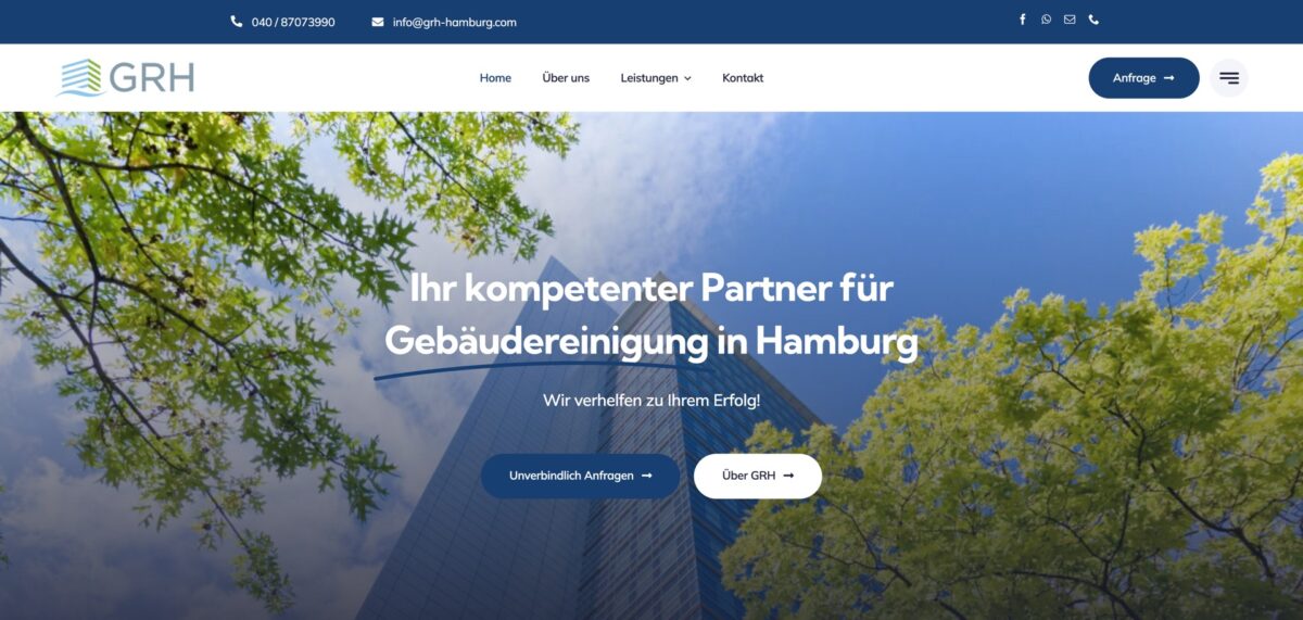 Screenshot der Website