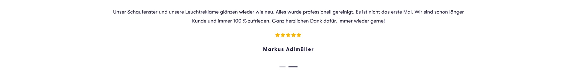Ausschnitt 5 von 5 der Website von KP Gebäudereinigung, München