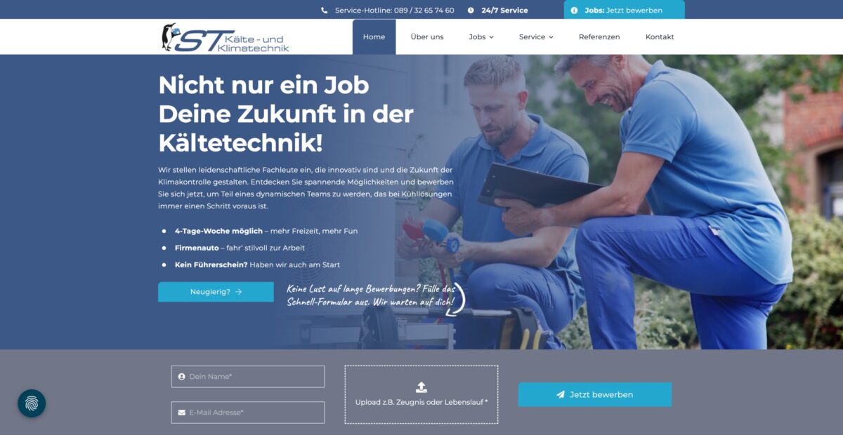 Screenshot der Website