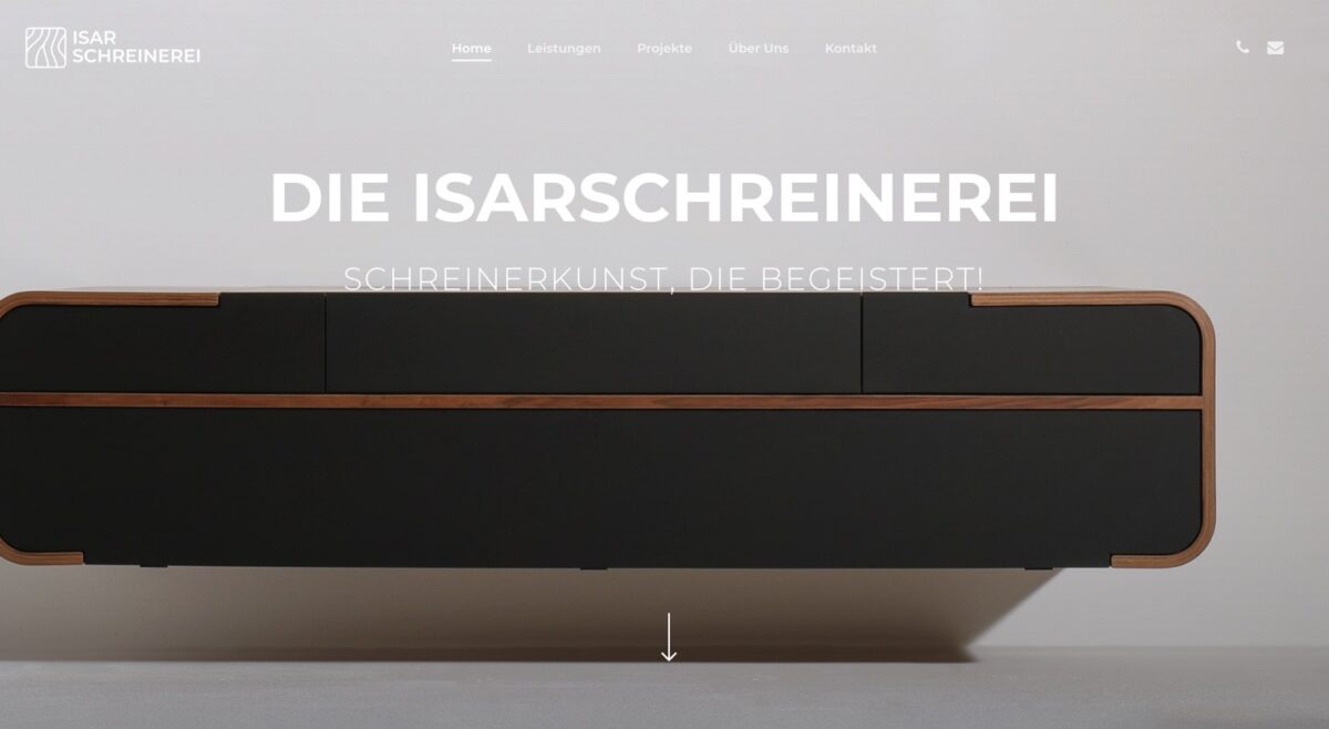 Screenshot der Website