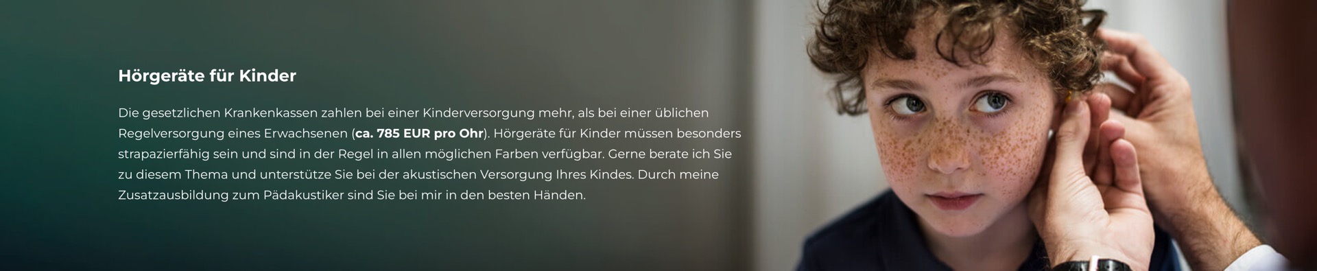 Ausschnitt 5 von 5 der Website von Kleine Hörakustik & Optik, Berlin