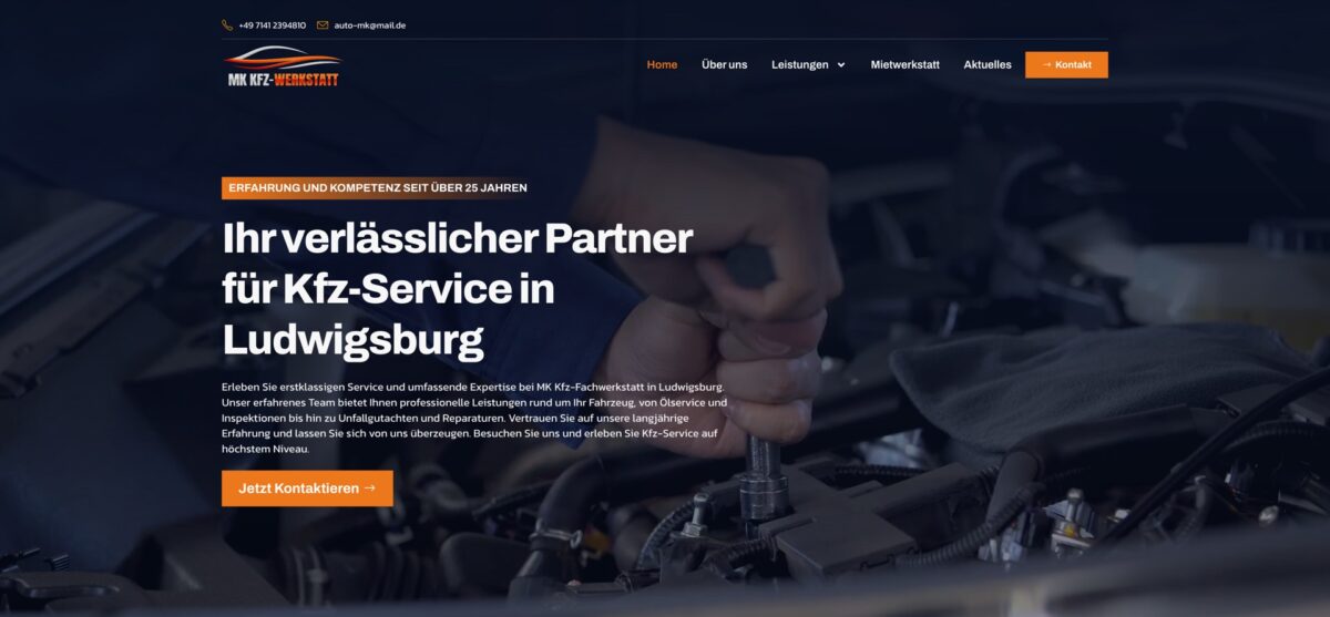 Screenshot der Website