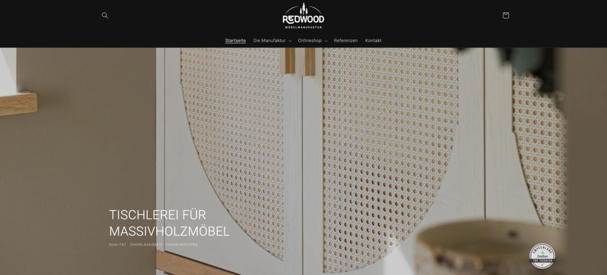 Screenshot der Website