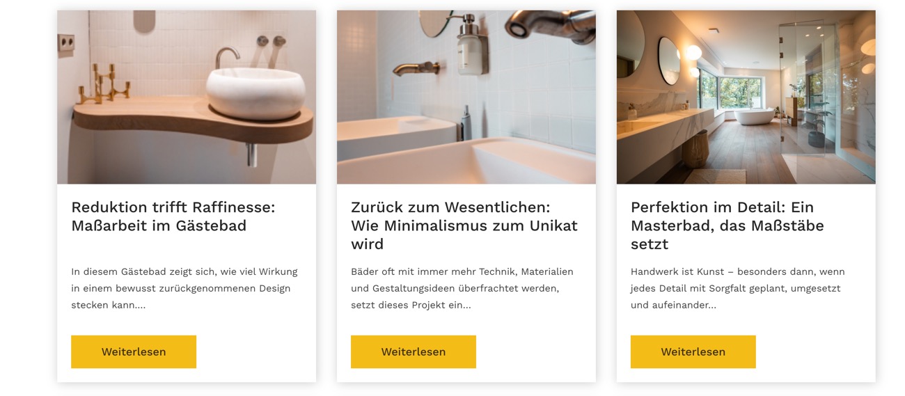 Ausschnitt 3 von 5 der Website von Fliesen Bauer, Hamburg