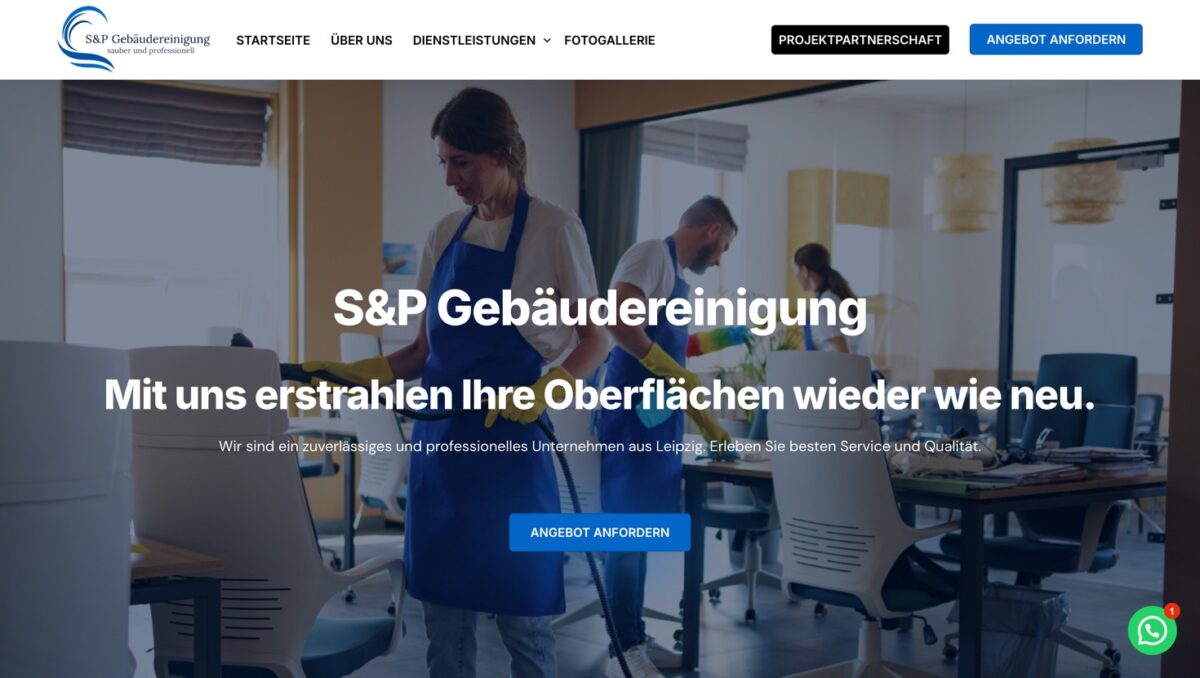 Screenshot der Website