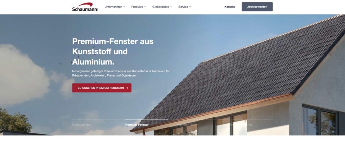 Screenshot der Website