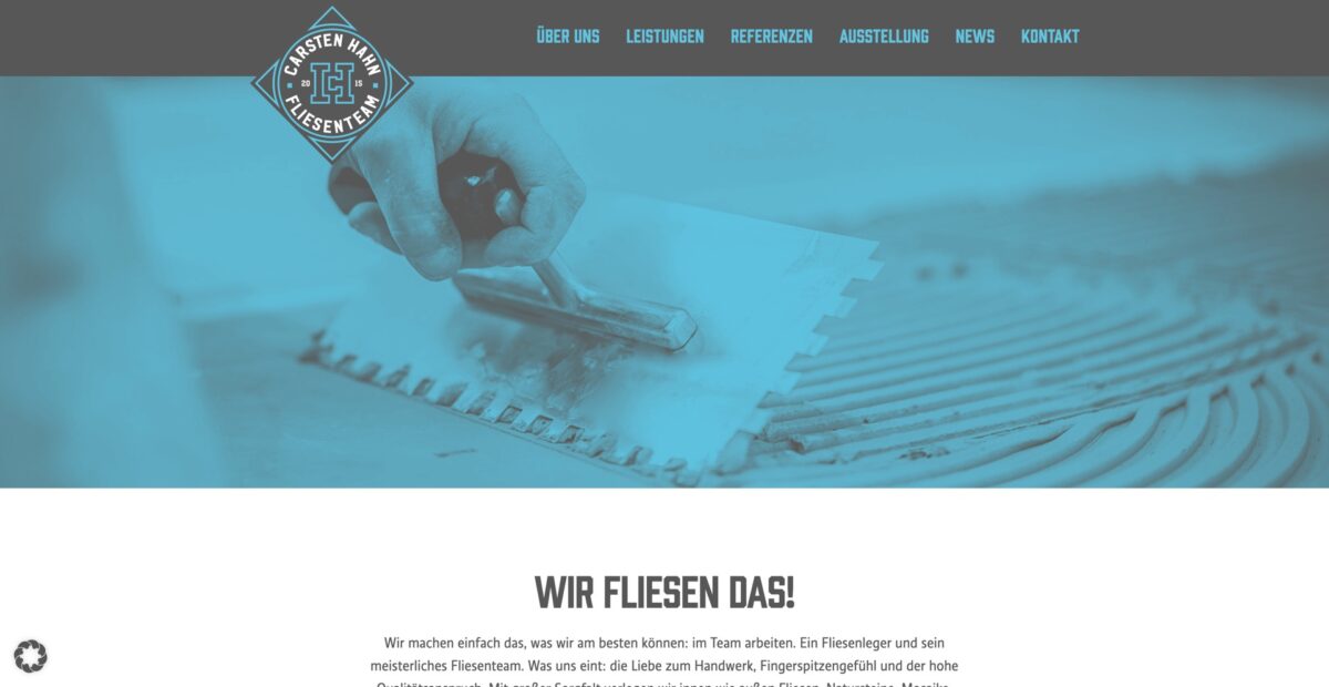 Screenshot der Website