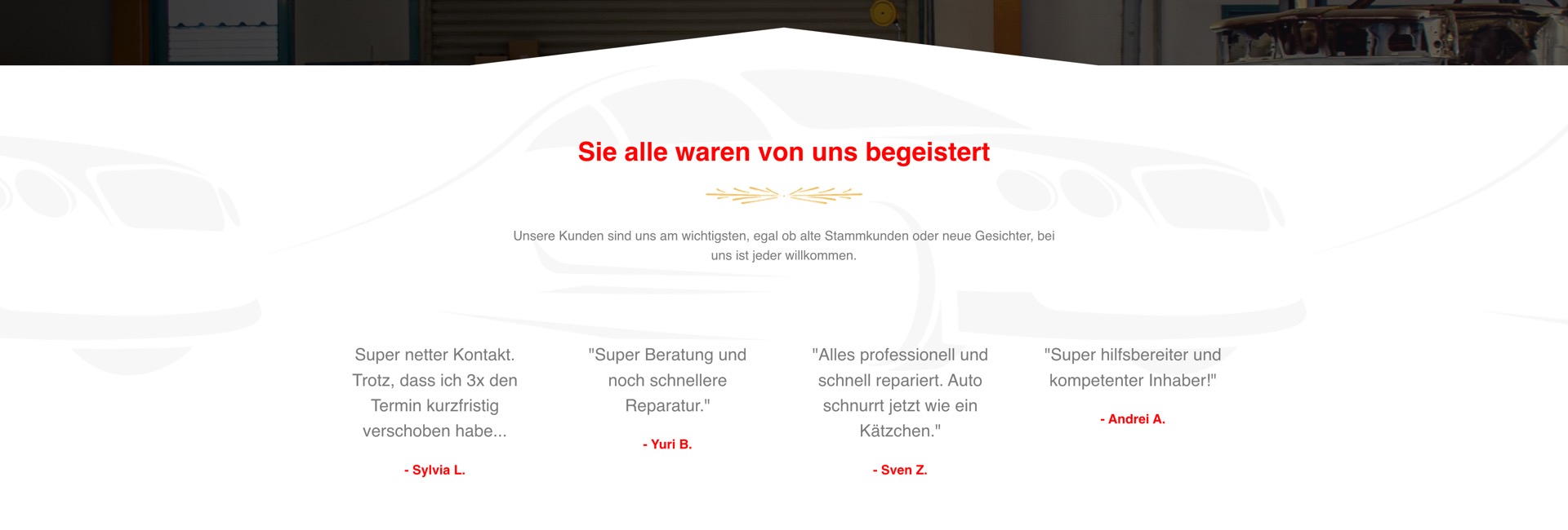 Ausschnitt 5 von 6 der Website von Autoservice Fouad, Bochum