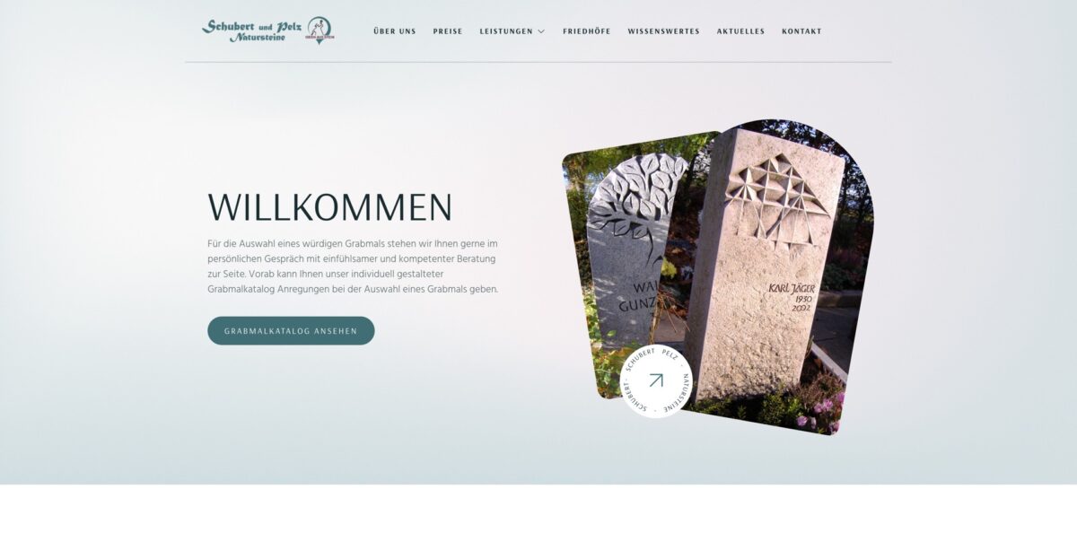 Screenshot der Website