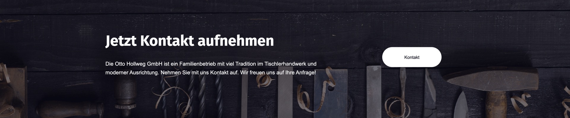 Ausschnitt 5 von 5 der Website von Tischlerei Hollweg, Essen