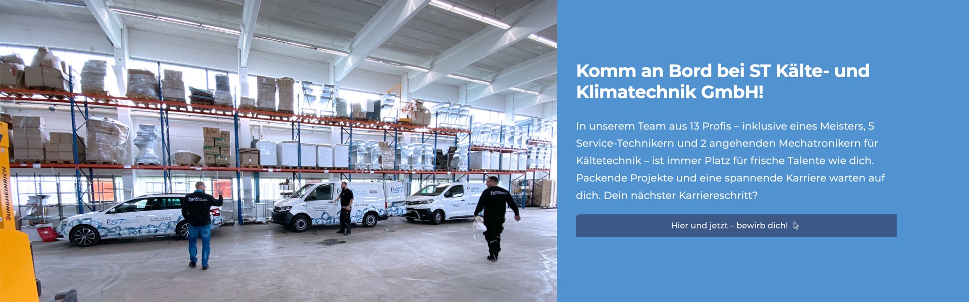 Ausschnitt 5 von 5 der Website von ST Kälte- und Klimatechnik, München