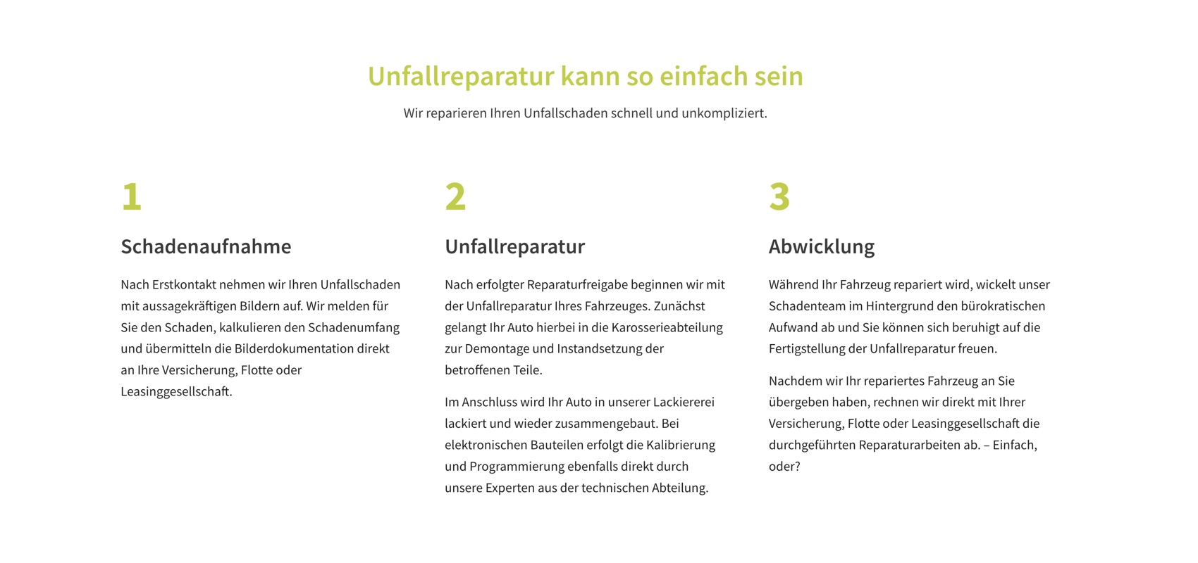 Ausschnitt 5 von 6 der Website von isicar, Leipzig