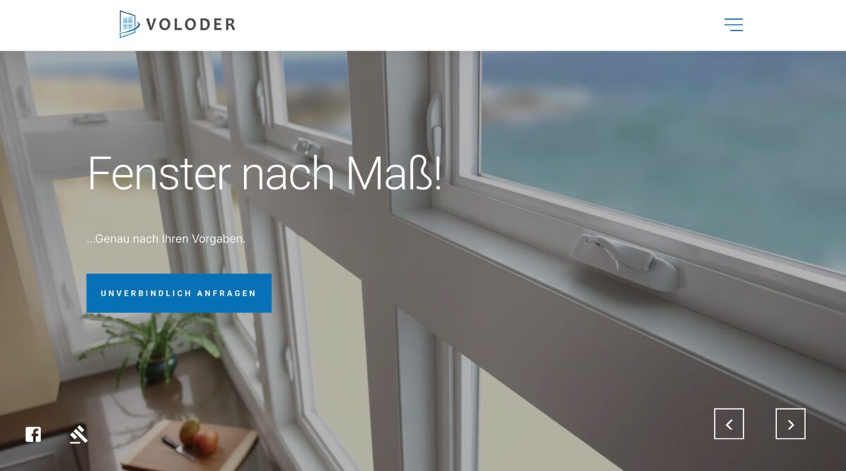 Screenshot der Website