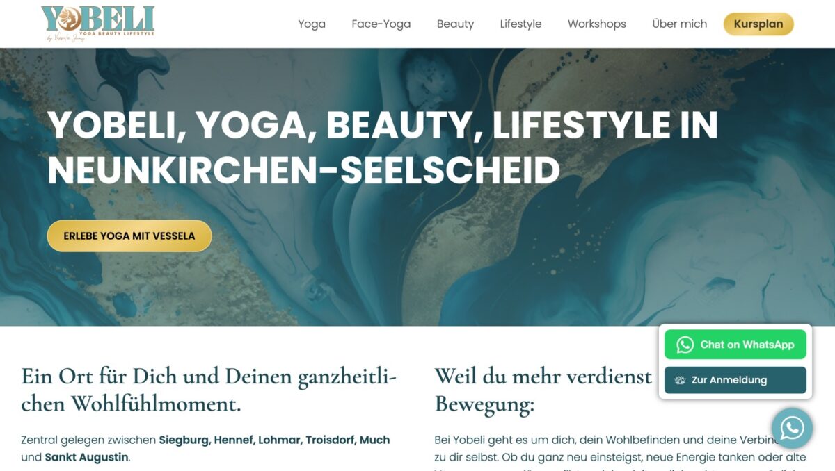 Screenshot der Website