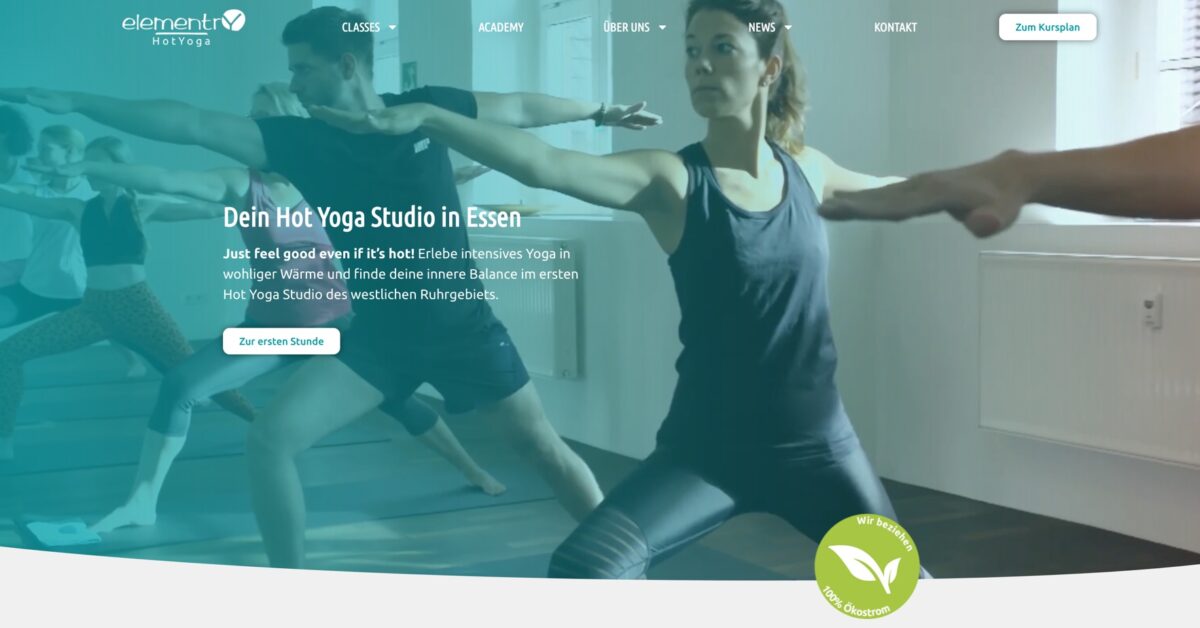 Screenshot der Website