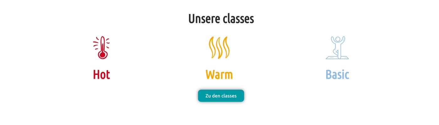 Ausschnitt 6 von 6 der Website von elementry HotYoga, Essen