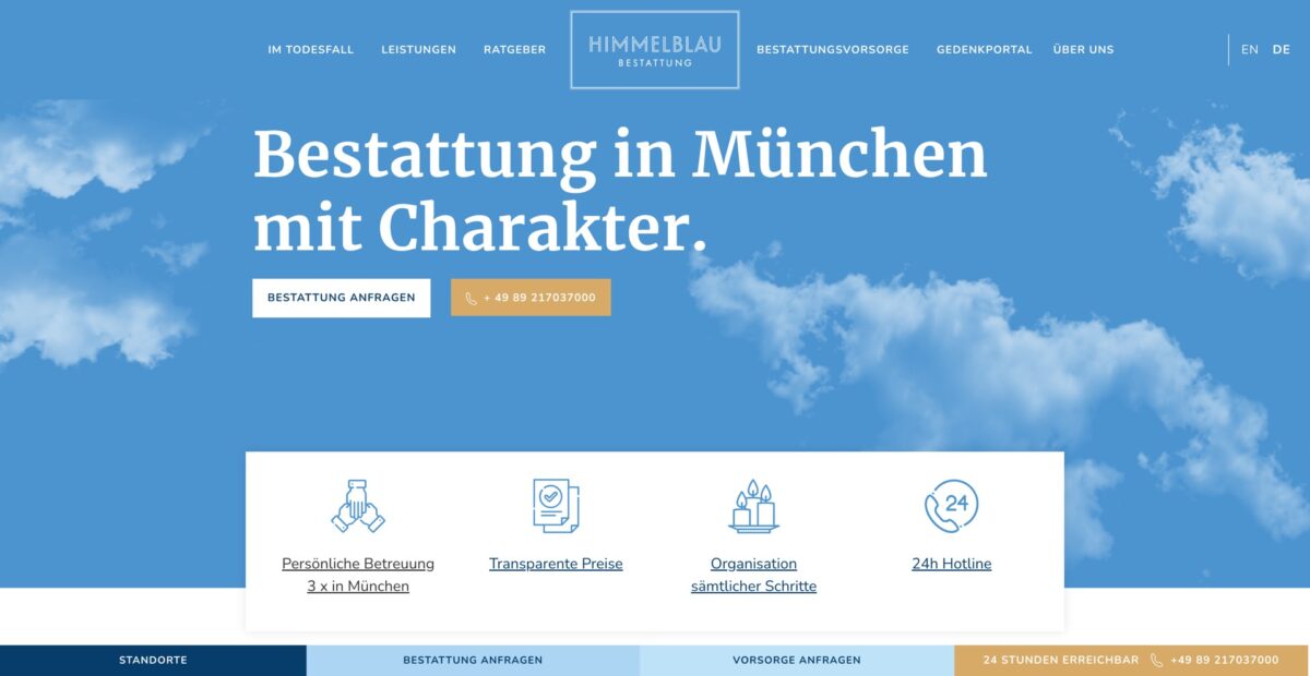Bestattung Himmelblau