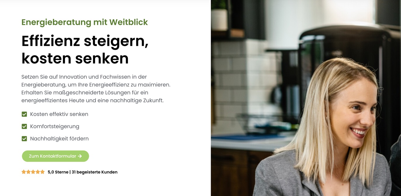Ausschnitt 6 von 6 der Website von HQ Energieberatung, Kreis Recklinghausen