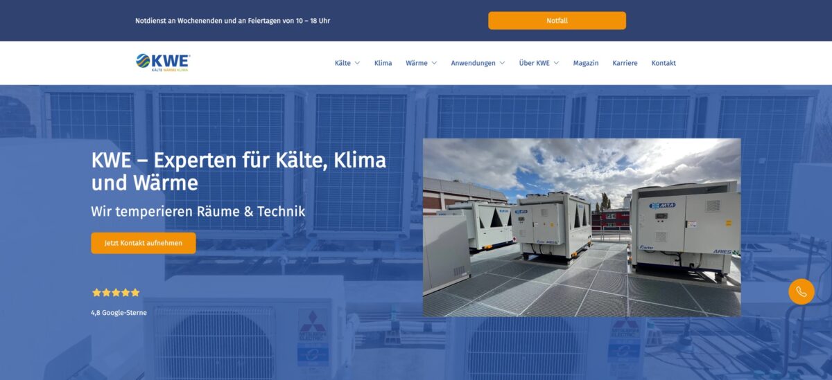 Screenshot der Website