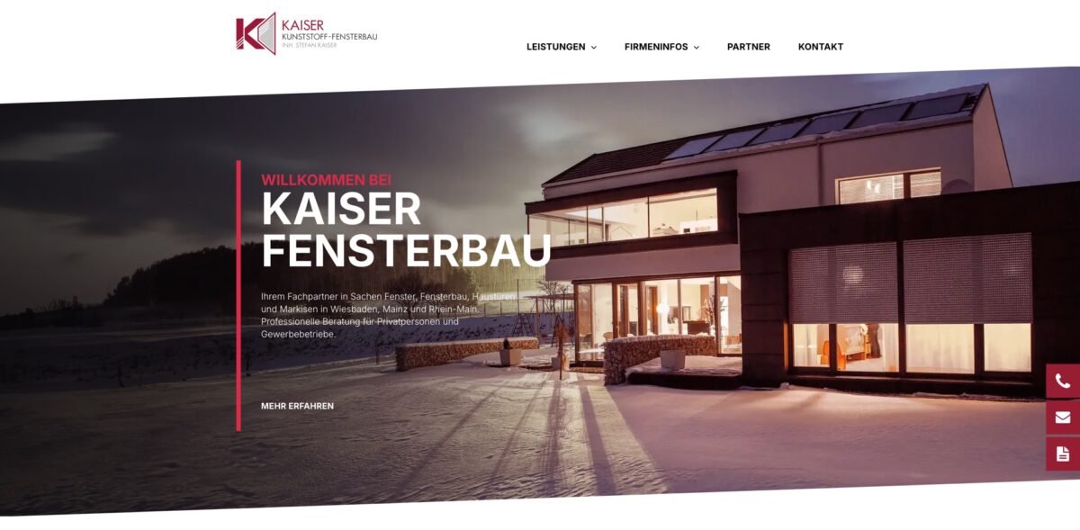 Screenshot der Website