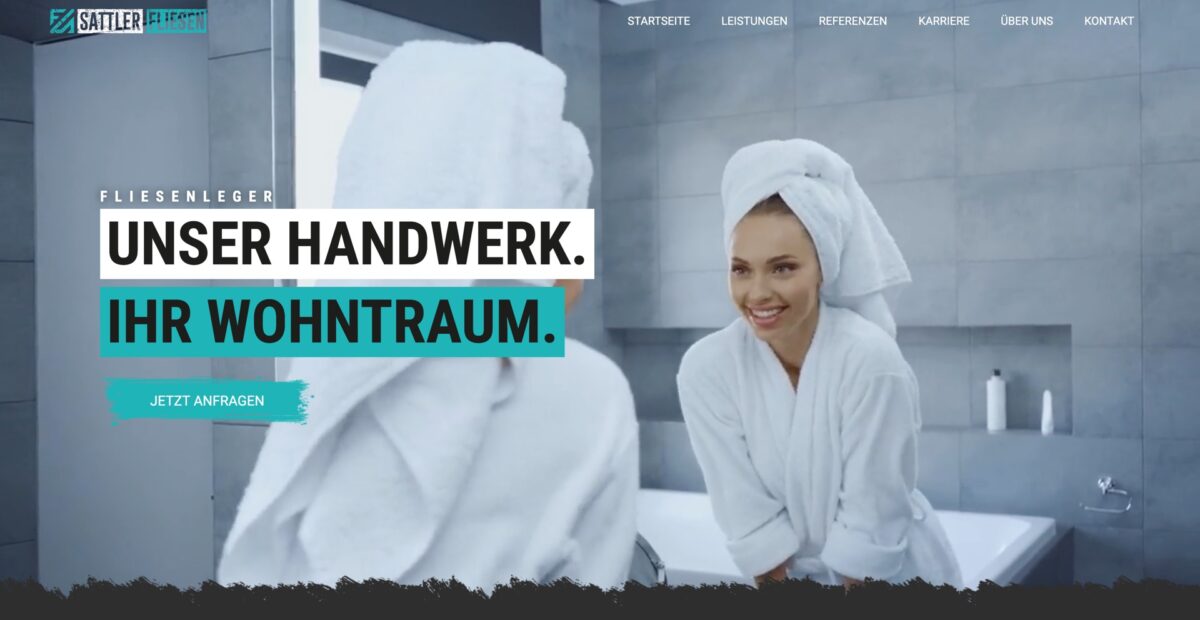 Screenshot der Website