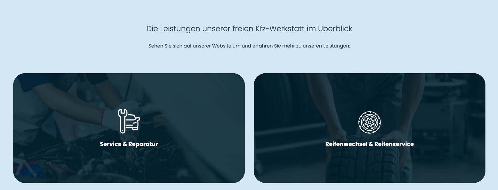 Ausschnitt 3 von 5 der Website von Uwe’s Garage, Magdeburg