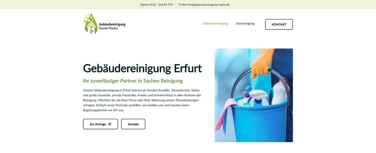 Screenshot der Website