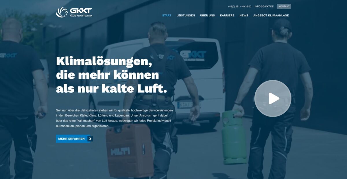 Screenshot der Website