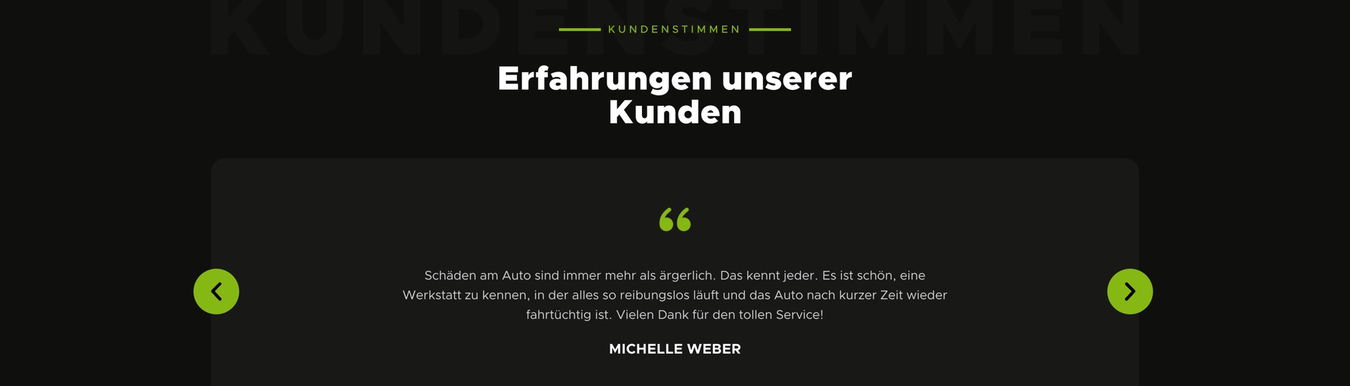 Ausschnitt 5 von 5 der Website von KFZ Diller, Landkreis Kaiserslautern