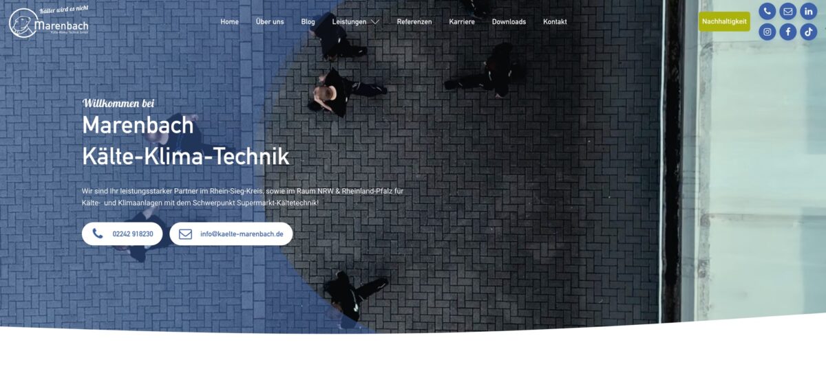Screenshot der Website