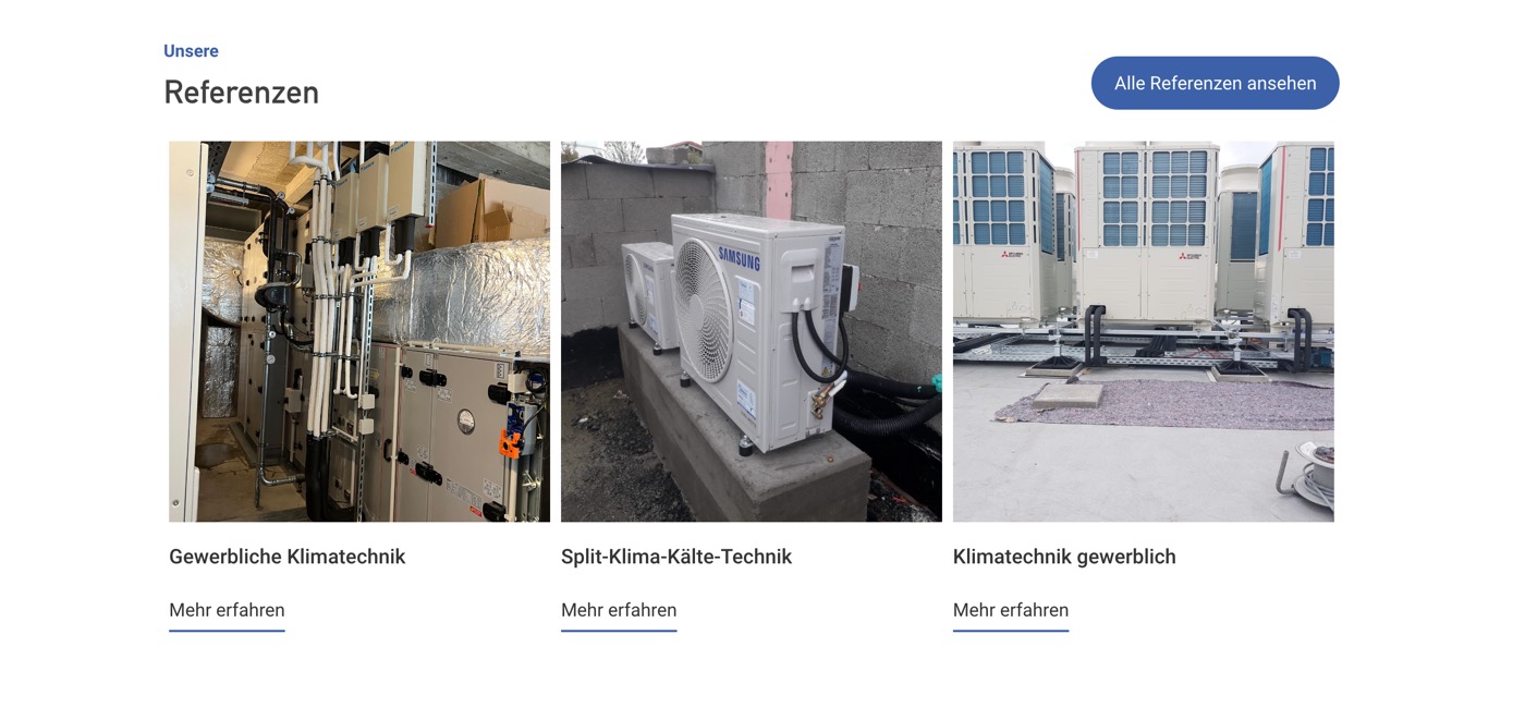 Ausschnitt 3 von 5 der Website von Marenbach Kälte-Klima-Technik, Rhein-Sieg-Kreis
