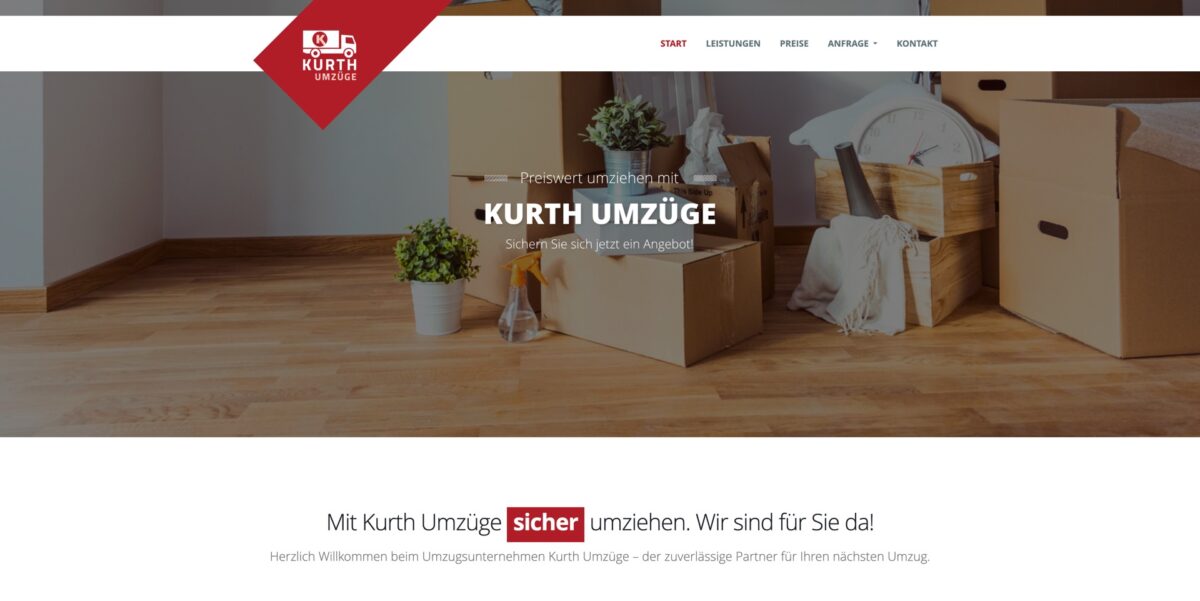 Screenshot der Website