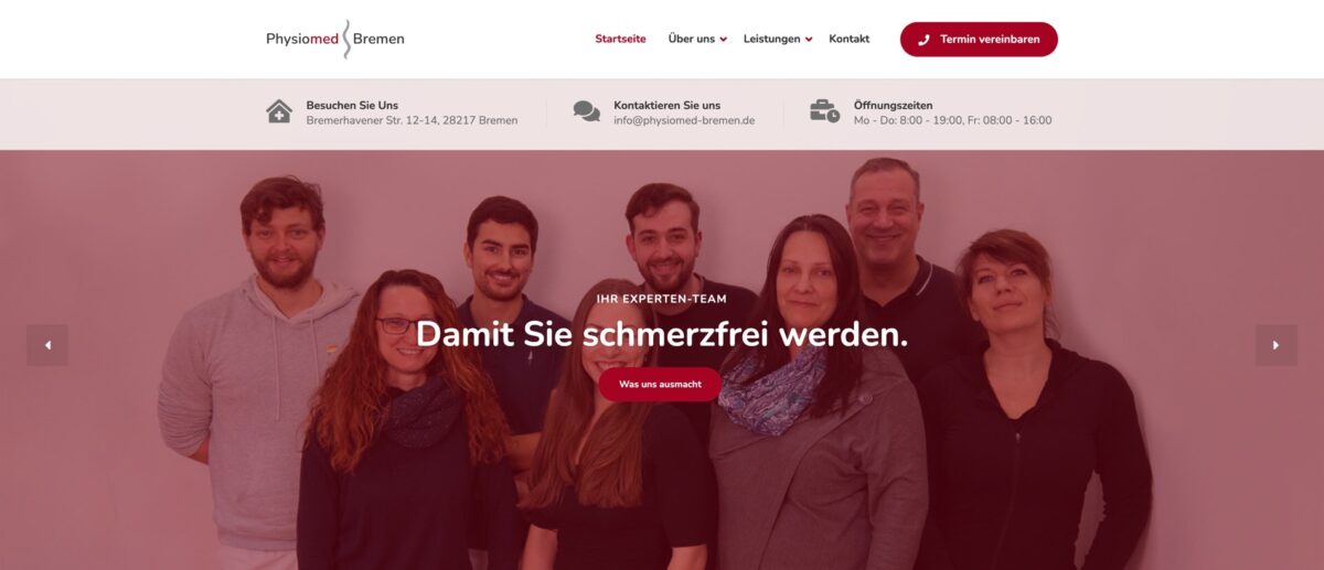 Screenshot der Website