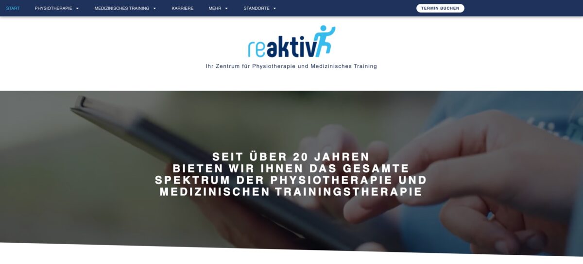 Screenshot der Website