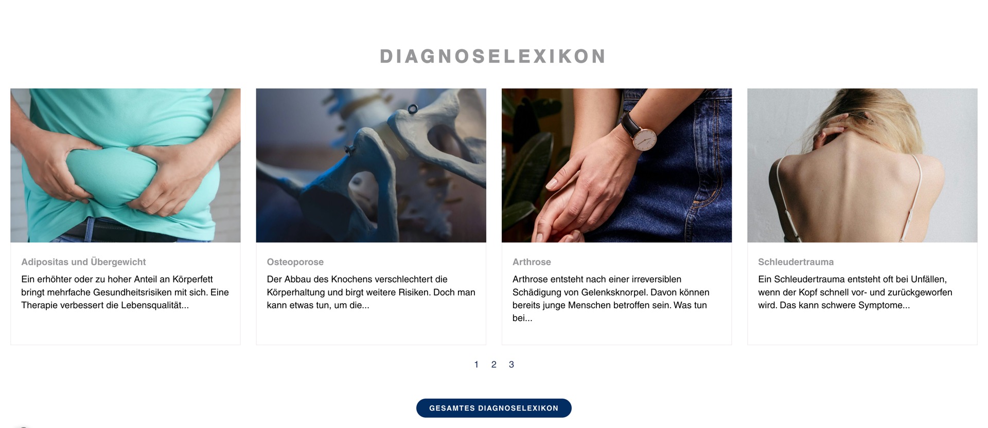 Ausschnitt 1 von 6 der Website von Reaktiv – Zentrum für Physiotherapie, Frankfurt am Main