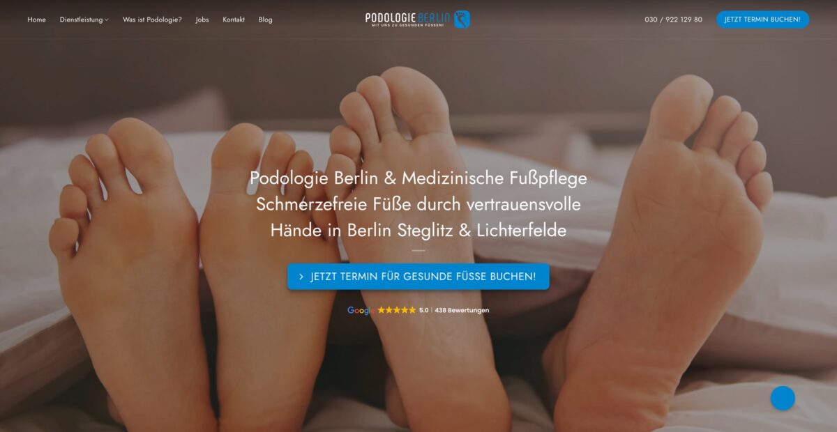 Screenshot der Website