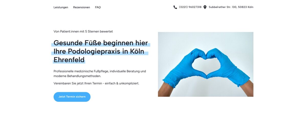 Screenshot der Website