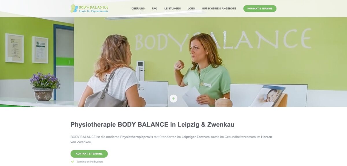 Screenshot der Website